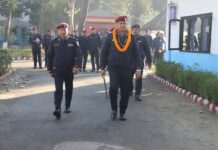 प्रदेश प्रहरी प्रमुखबाट जिल्ला प्रहरी कार्यालय झापाको निरीक्षण