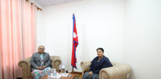 प्रधानमन्त्रीद्वारा निर्वाचनको वातावरण बनाउन भूमिका खेलिदिन पूर्वराष्ट्रपति भण्डारीलाई आग्रह