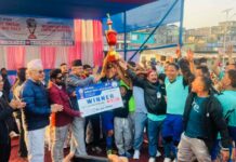 इन्डो–नेपाल मिडिया कपमा तराई प्रेस क्लब दार्जिलिङ च्याम्पियन