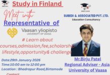 सुवेदी एण्ड एसोशिएटमा बिहीबार फिनल्याण्डका विश्वविद्यालयको जानकारी दिइने