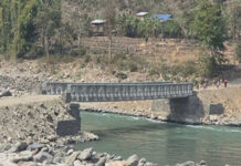 सुनकोशीको बङ्शिलाघाटमा अस्थायी बेलिब्रिज सञ्चालन