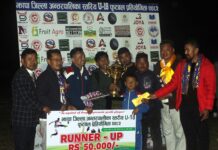 अन्तरपालिका यु–१८ फुटबल प्रतियोगिताको उपाधि बुद्धशान्तिलाई