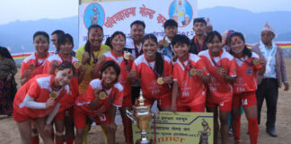 पवित्रहाङमा गोल्डकपको उपाधि दारिम्बा पाँचथरलाई