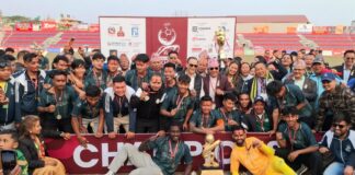 सहाराले १२ वर्षपछि चुम्यो आहा रारा पोखरा गोल्डकपको उपाधि