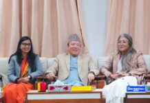 प्रधानन्यायाधीशसँग मन्त्री गौतमद्वारा शिष्टचार भेट