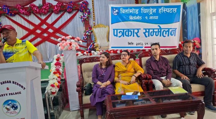 बिर्तामोड चिल्ड्रेन अस्पतालद्वारा निःशुल्क स्वास्थ्य शिविर गर्दै